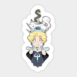 blonde lady charatcer Sticker